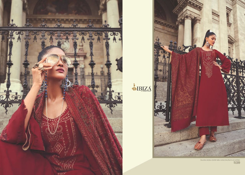 Ibiza Misaal Pure Viscose Pashmina With Heavy Embroidery Work Stylish Designer Casual Look Salwar Kameez