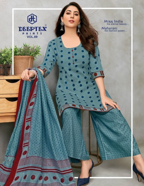 Deeptex Prints Miss India Vol 69 Cotton Printed Festive Wear Salwar Kameez