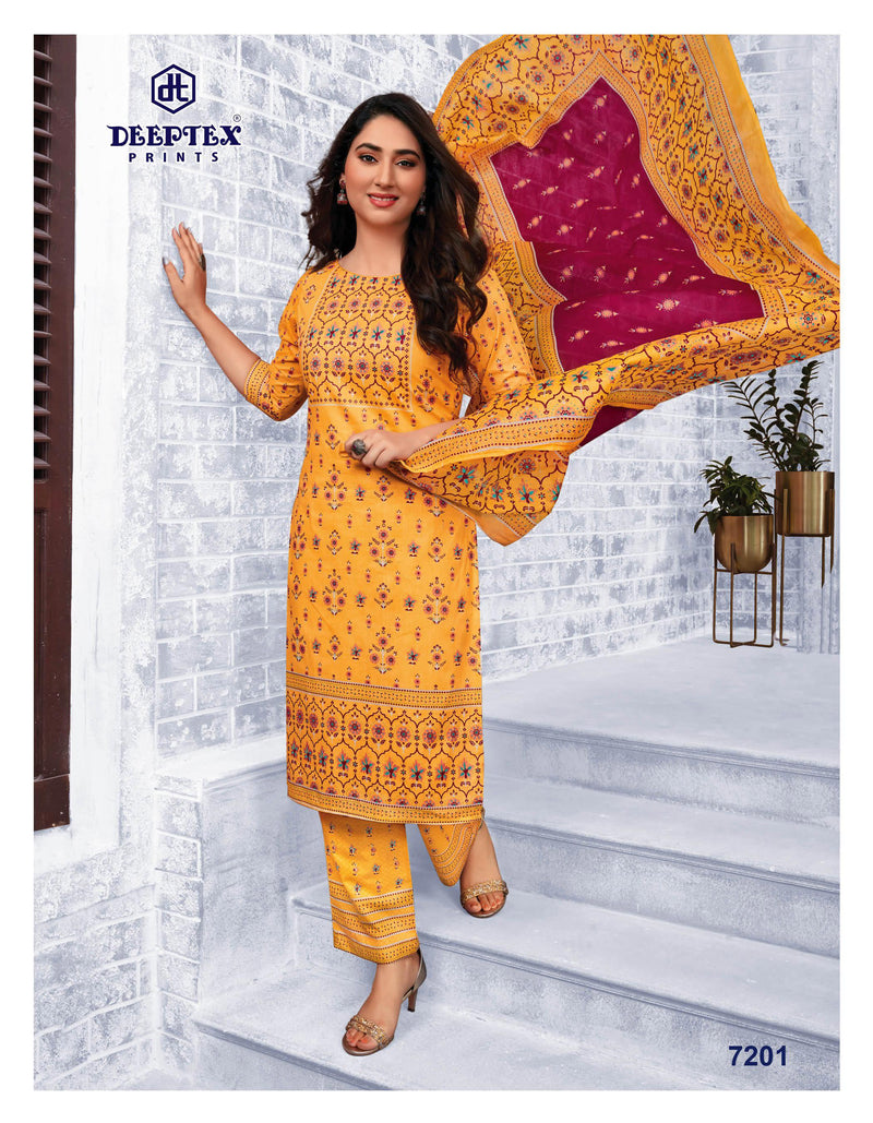 Deeptex Prints Miss India Vol 72 Cotton Printed Festive Wear Salwar Suits