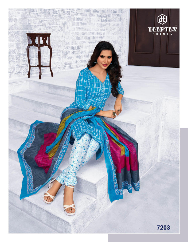 Deeptex Prints Miss India Vol 72 Cotton Printed Festive Wear Salwar Suits