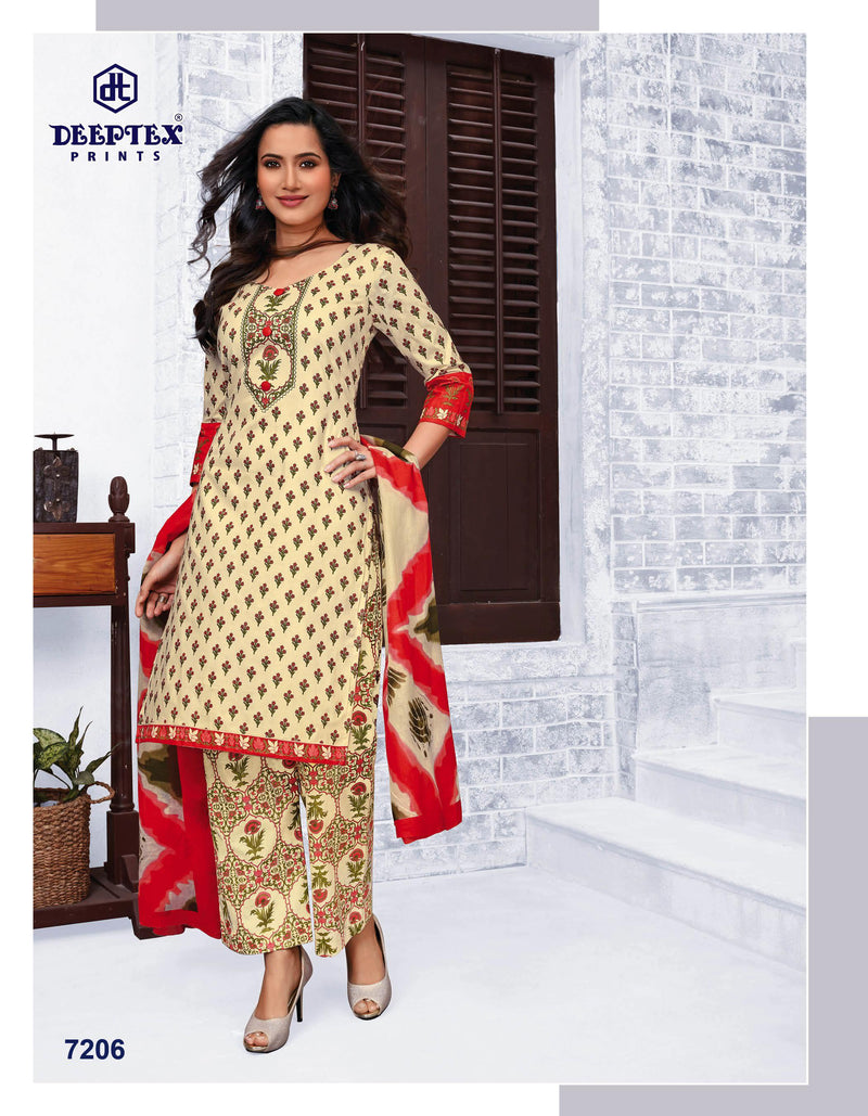Deeptex Prints Miss India Vol 72 Cotton Printed Festive Wear Salwar Suits