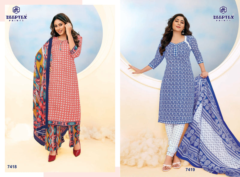 Deeptex Miss India 74 Pure Cotton With Printed Work Stylish Designer Casual Wear Salwar Kameez