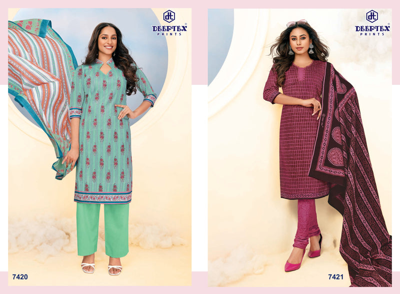 Deeptex Miss India 74 Pure Cotton With Printed Work Stylish Designer Casual Wear Salwar Kameez