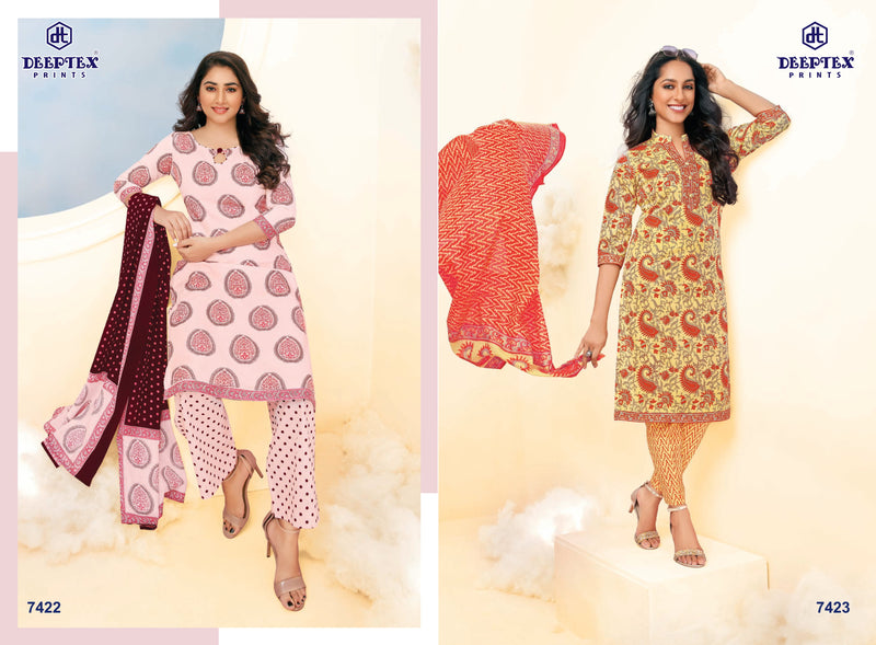 Deeptex Miss India 74 Pure Cotton With Printed Work Stylish Designer Casual Wear Salwar Kameez