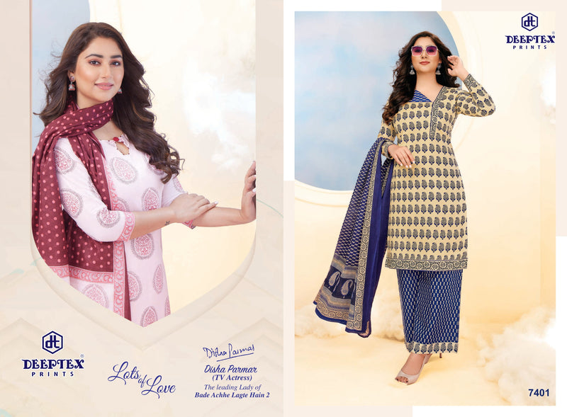 Deeptex Miss India 74 Pure Cotton With Printed Work Stylish Designer Casual Wear Salwar Kameez