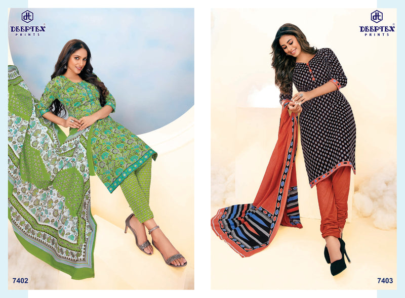 Deeptex Miss India 74 Pure Cotton With Printed Work Stylish Designer Casual Wear Salwar Kameez