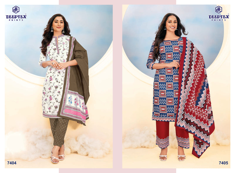 Deeptex Miss India 74 Pure Cotton With Printed Work Stylish Designer Casual Wear Salwar Kameez