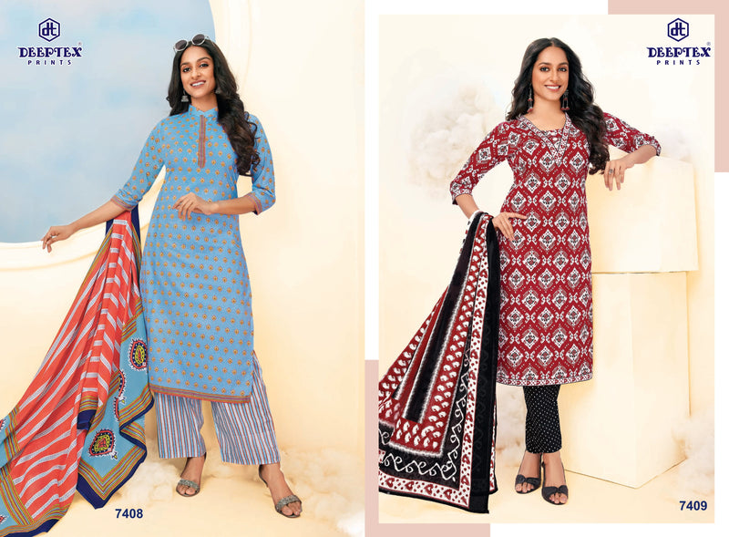 Deeptex Miss India 74 Pure Cotton With Printed Work Stylish Designer Casual Wear Salwar Kameez