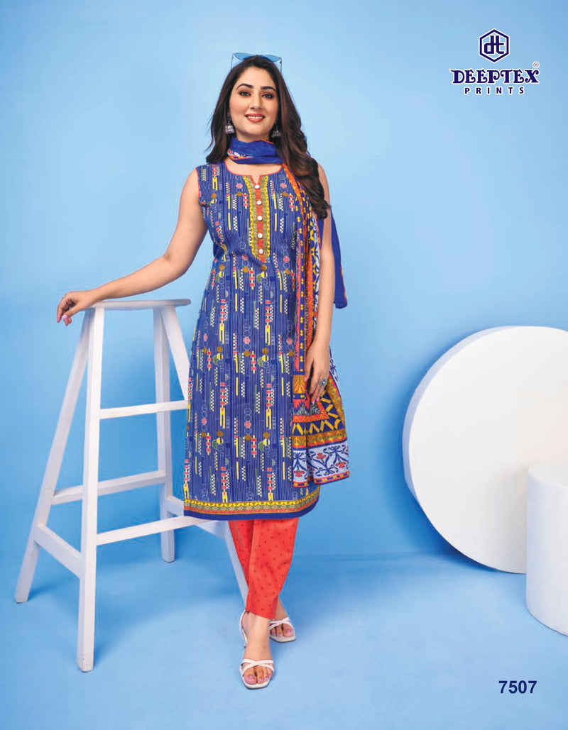 Deeptex Miss India Vol 15 Pure Cotton With Fancy Work Stylish Designer Casual Wear Salwar Suit