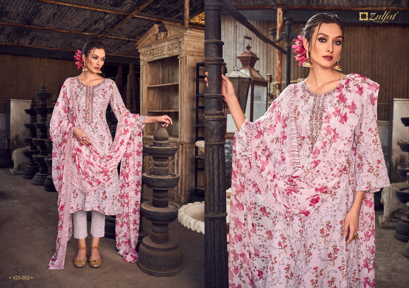 Zulfat Designer Suits Mitakshi Pure Jam Cotton Printed Party Wear Salwar Suits