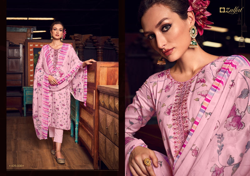 Zulfat Designer Suits Mitakshi Pure Jam Cotton Printed Party Wear Salwar Suits