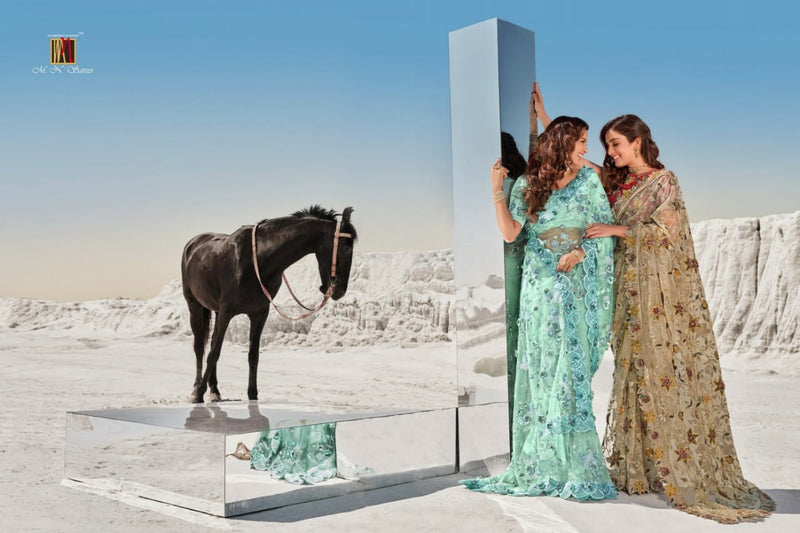 M N Saree Presents By Swarovski Vol 2 Fancy Designer Printed Exclusive Casual Wear Sarees