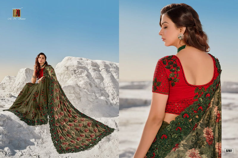 M N Saree Presents By Swarovski Vol 2 Fancy Designer Printed Exclusive Casual Wear Sarees