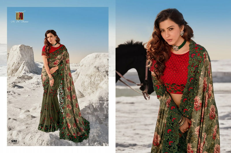 M N Saree Presents By Swarovski Vol 2 Fancy Designer Printed Exclusive Casual Wear Sarees