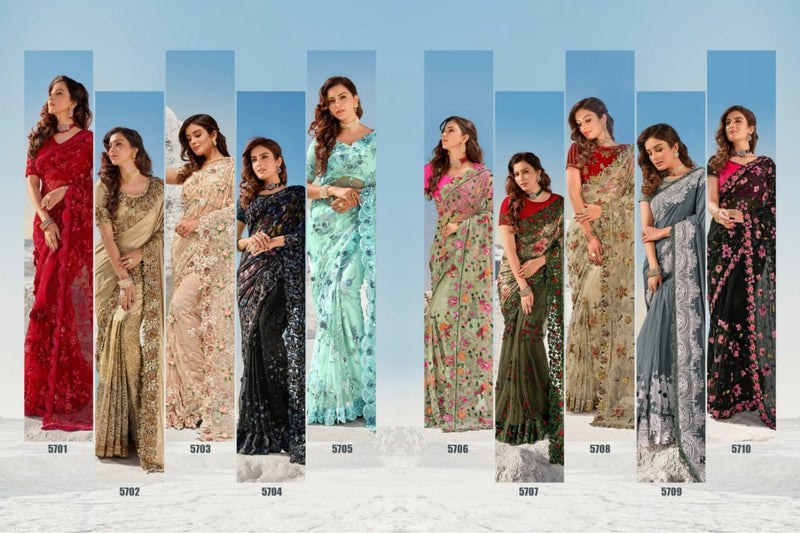 M N Saree Presents By Swarovski Vol 2 Fancy Designer Printed Exclusive Casual Wear Sarees