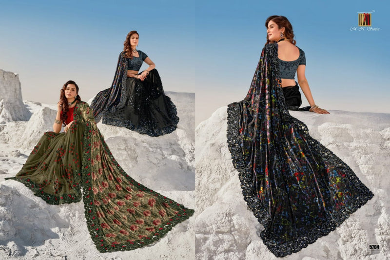 M N Saree Presents By Swarovski Vol 2 Fancy Designer Printed Exclusive Casual Wear Sarees