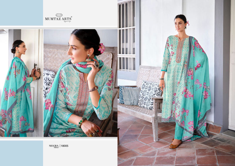 Mumtaz Arts Mogra Lawn Cotton Festive Wear Salwar Suits With Digital Print & Embroidery
