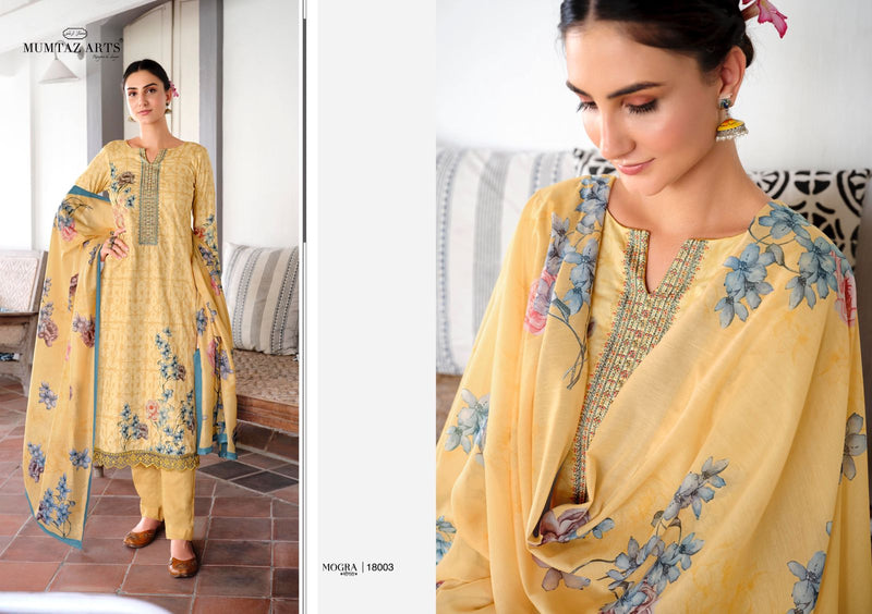 Mumtaz Arts Mogra Lawn Cotton Festive Wear Salwar Suits With Digital Print & Embroidery
