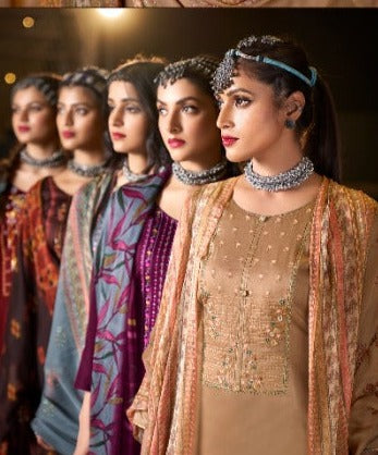 Zulfat Designer Suits Mohini Jam Cotton Party Wear Salwar Suits