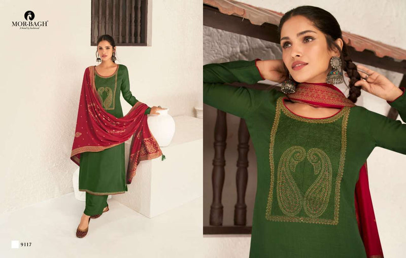 Aashirwad Creation Morbagh Misri Linen Silk  Designer Party Wear Salwar Kameez With Embroidery