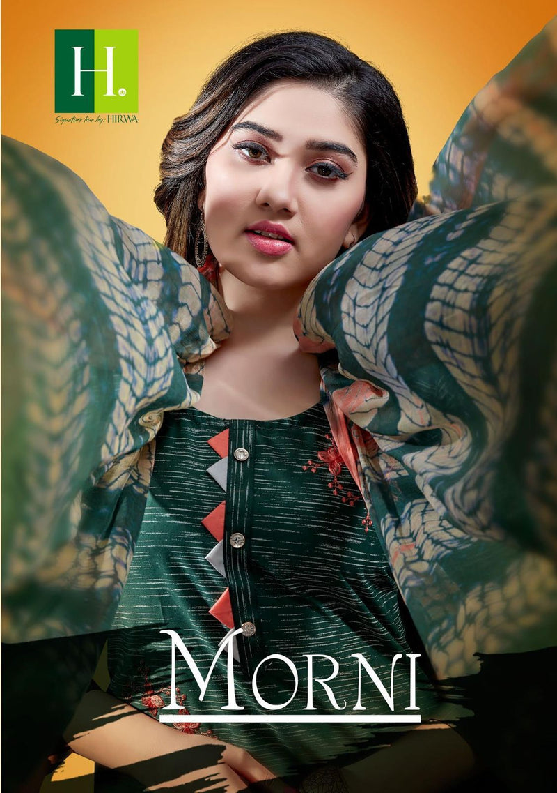 Hirwa Morni Vol 1 Cambric Cotton Prints Festive Wear Kurtis With Bottom & Dupatta