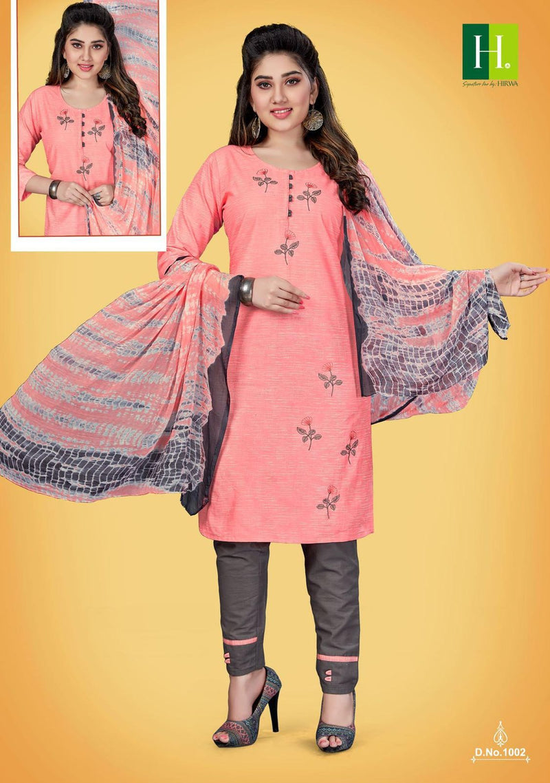 Hirwa Morni Vol 1 Cambric Cotton Prints Festive Wear Kurtis With Bottom & Dupatta