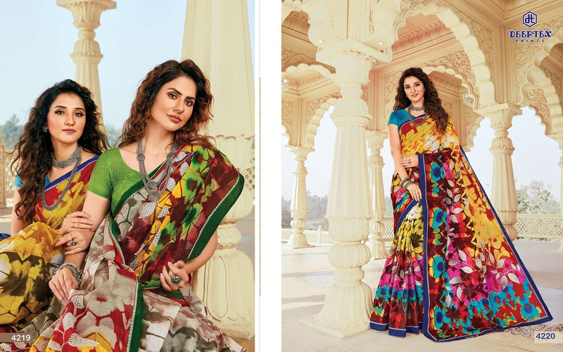 Deeptex Prints Mother India Vol 42 Pure Cotton Printed Beautiful Collections Of   Festive Wear Sarees