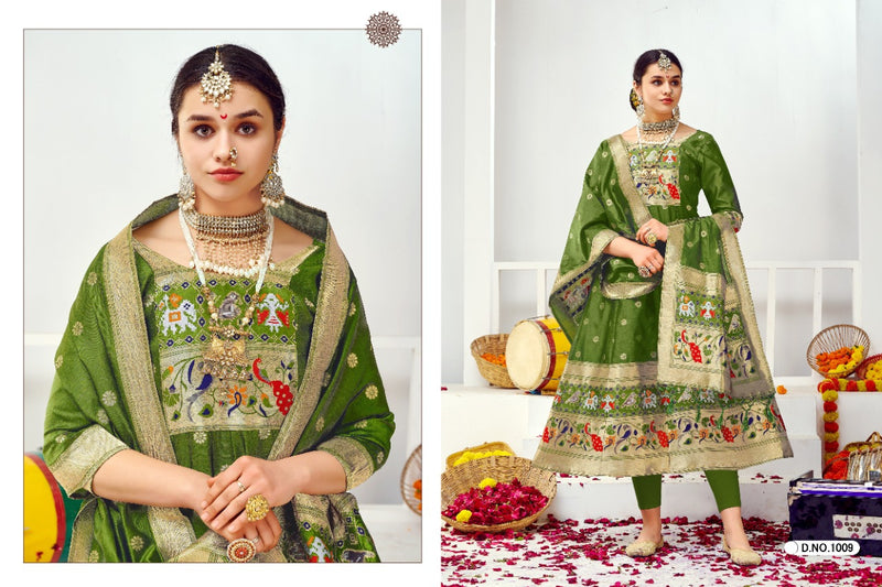 Poonam Muhurtham Silk With Fancy Work Stylish Designer Attractive Look Fancy Kurti