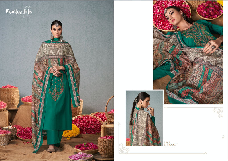 Mumtaz Arts Muraad Jam Satin With Heavy Embroidery work Stylish Designer Festive Wear Salwar Kameez