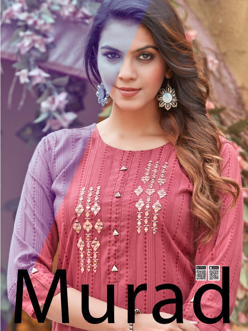Smylee Fashion Murad Rayon Fancy Designer Festive Wear Kurtis