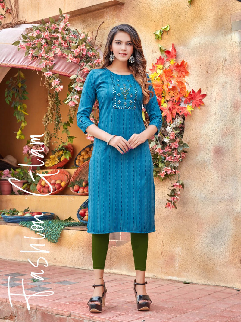 Smylee Fashion Murad Rayon Fancy Designer Festive Wear Kurtis