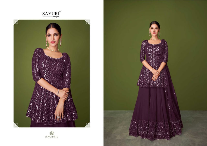 Sayuri Designer Murad Georgette Heavy Designer Ready Made Wedding Wear Salwar Suits