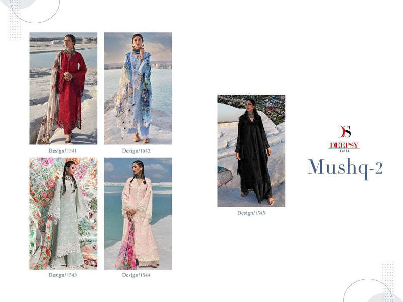 Deepsy Suits Mushq 2 Cotton Embroidered Pakistani Style Party Wear Salwar Suits