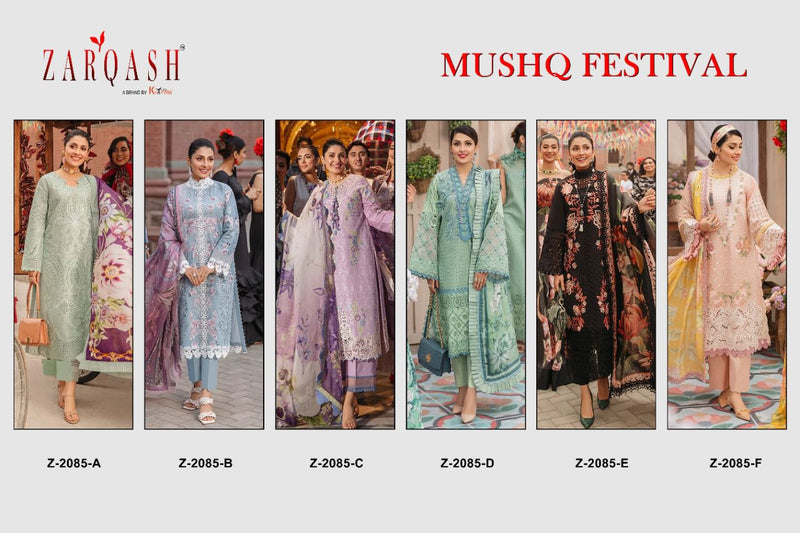 Zarqash Mushq Festival Cotton Embroidered Pakistani Style Designer Party Wear Salwar Suits