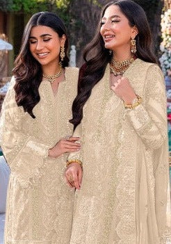 Mushq M 140 Fox Georgette Designer Pakistani Style Party Wear Salwar Suits