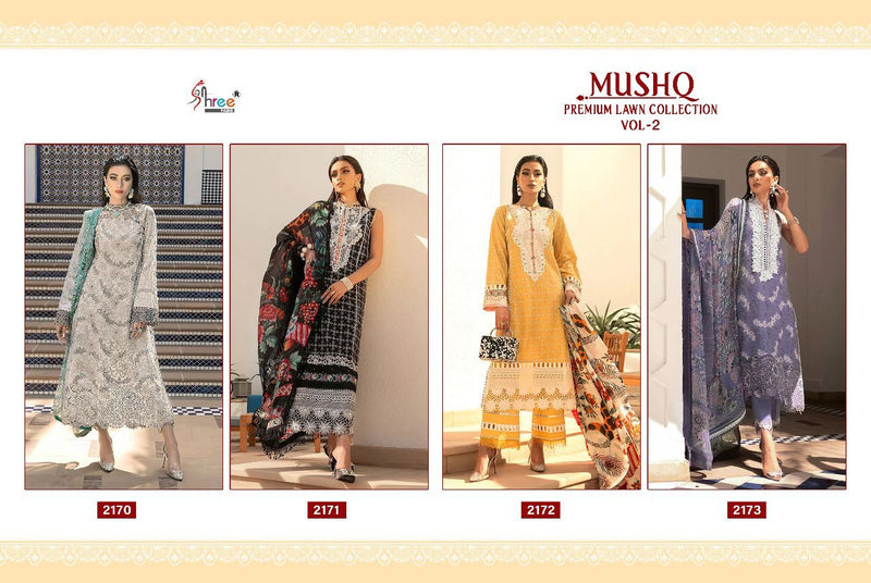 Shree Fabs Mushq Premium Lawn Collection Vol 22 Cotton  Embroidered Pakistani Style Party Wear Salwar Suits