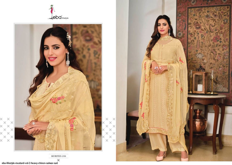 Eba Lifestyle Mustard Vol 2 Chinon Party Wear Salwar Suits With Rich & Beautiful Colors