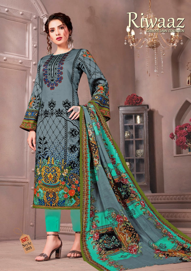 Madhav Fashion Presents Riwaaz Vol 2 Lawn Cotton Gorgeous Printed Fancy Look Casual Wear Salwar Suits