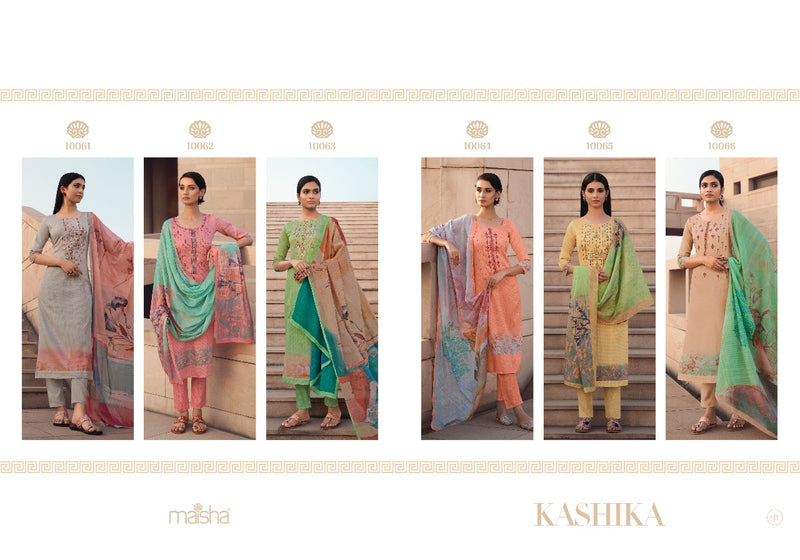 Maisha Kashika Pure Cotton Print Embroidery Work Stylish Designer Salwar Kameez