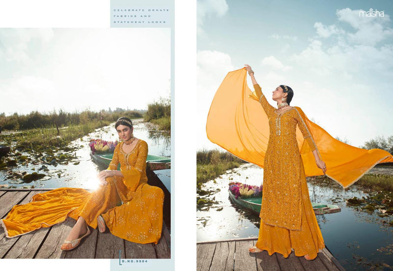 Maisha Vironica Heavy Georgette Embroidery Work Designer Wear Salwar Suits