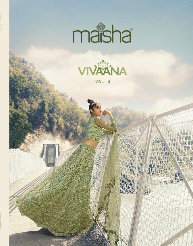 Maisha Vivaana Vol 4 Semi Stiched Pure Silk Lehnga