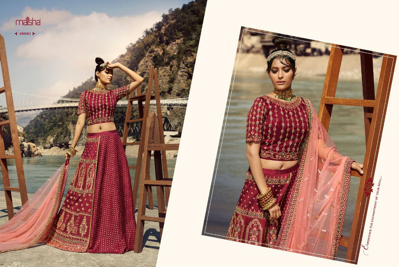 Maisha Vivaana Vol 4 Semi Stiched Pure Silk Lehnga