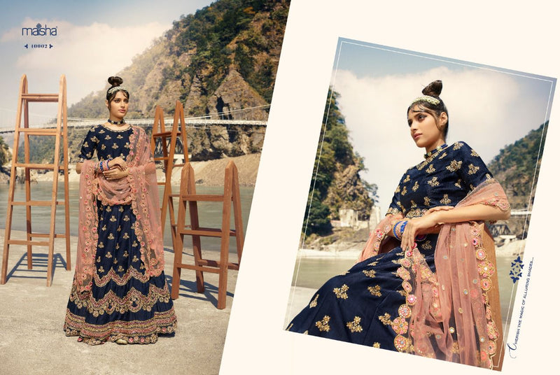 Maisha Vivaana Vol 4 Semi Stiched Pure Silk Lehnga