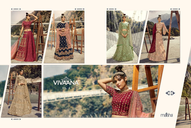 Maisha Vivaana Vol 4 Semi Stiched Pure Silk Lehnga