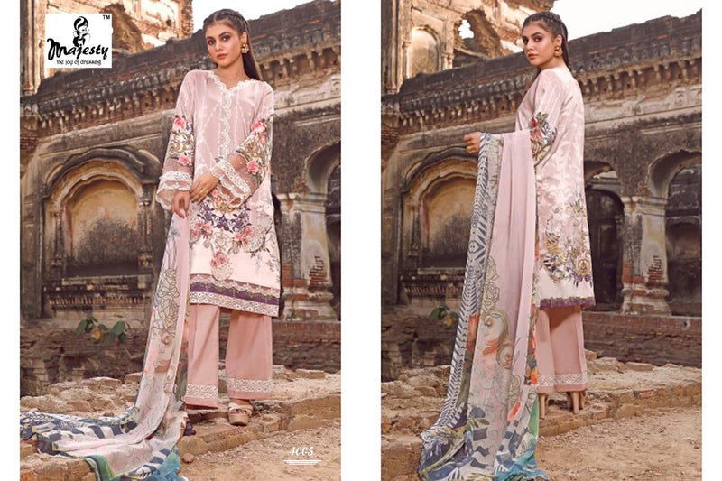 Majesty Firdous Vol 4 Jam Silk Cotton Embroidery Work Pakistani Salwar Kameez