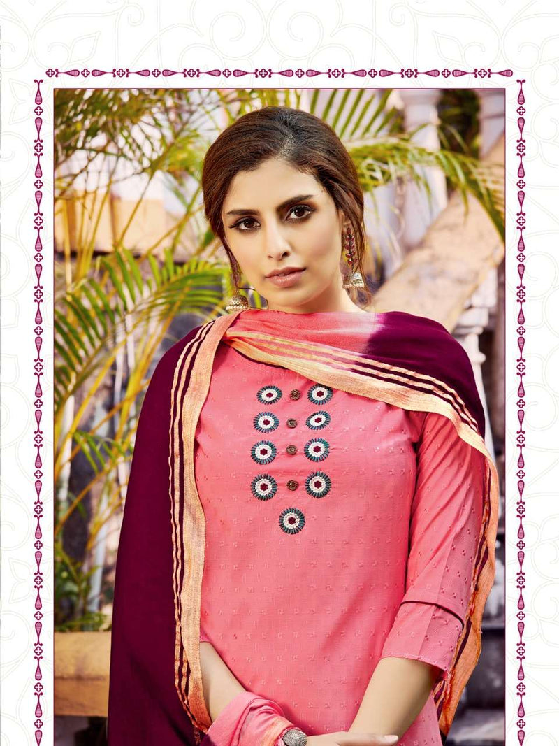 Manas Kaara Weaving With Embroidery Work Exclusive Salwar Kameez With Dupatta