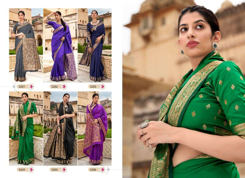 Manjubaa Fashion Maheen Silk Banarsi Silk Desinger Saree