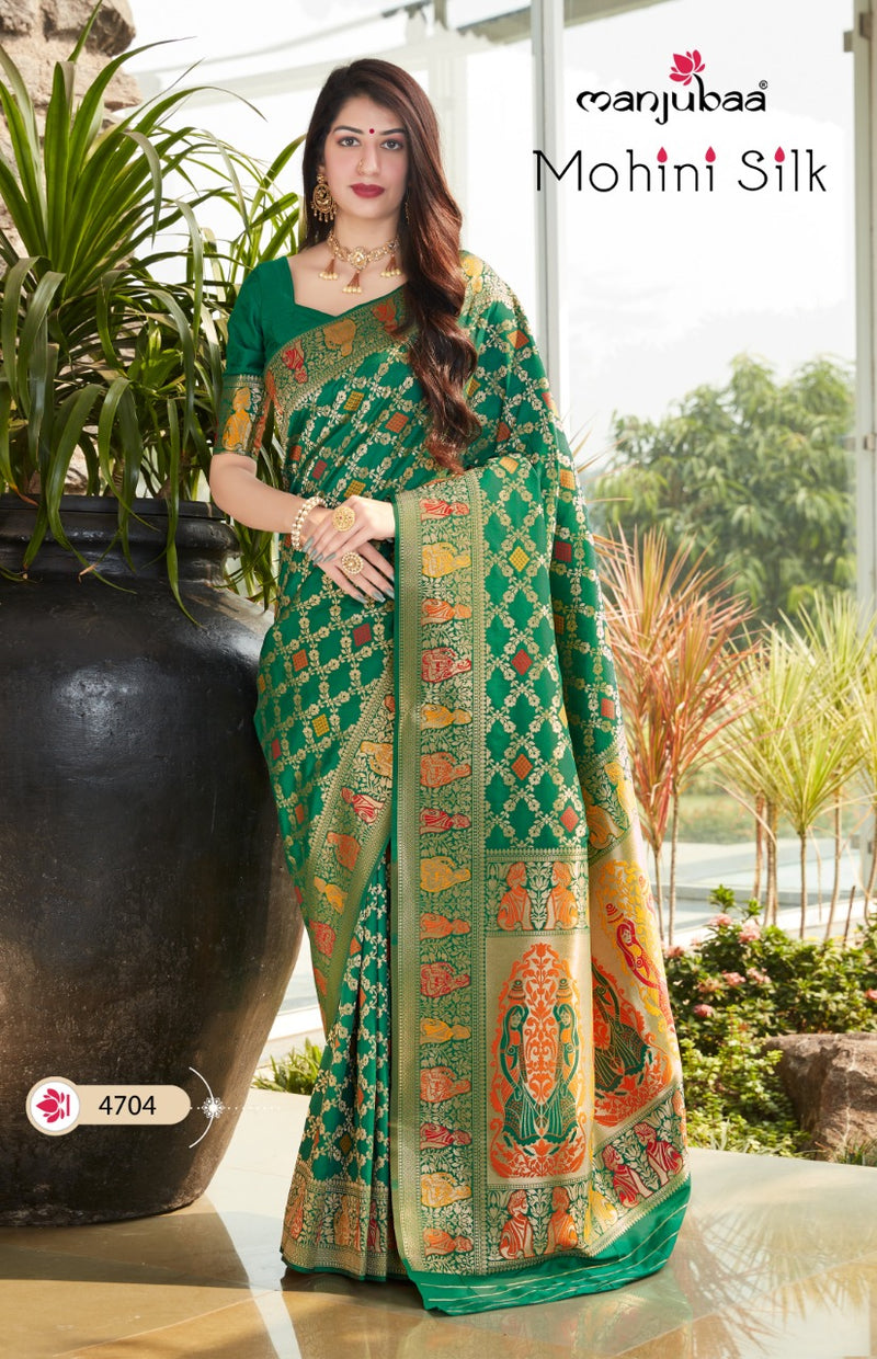 Manjubaa Mohini Silk Series 4704 Partywear Designer Silk Sarees Collection