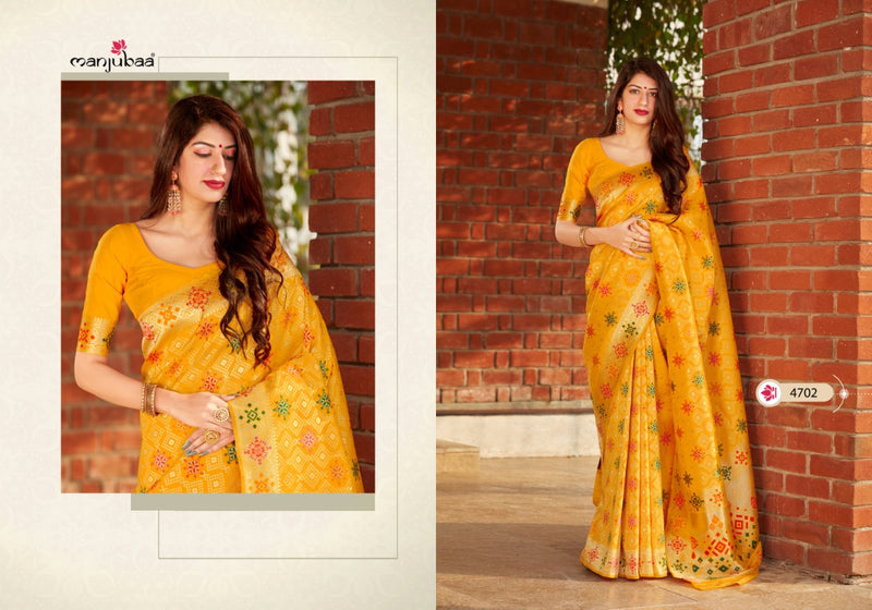 Manjubaa Mohini Silk Series 4702 Silk Designer Singles Sarees Collection