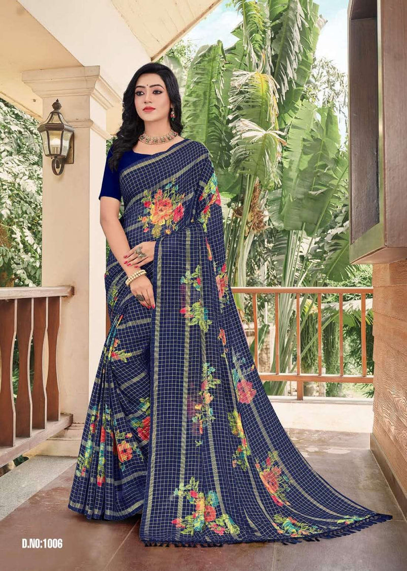 Mansarover Fashion Launch By Mohana Chiffon Printed Casual Wear Fancy Sarees With Blouse